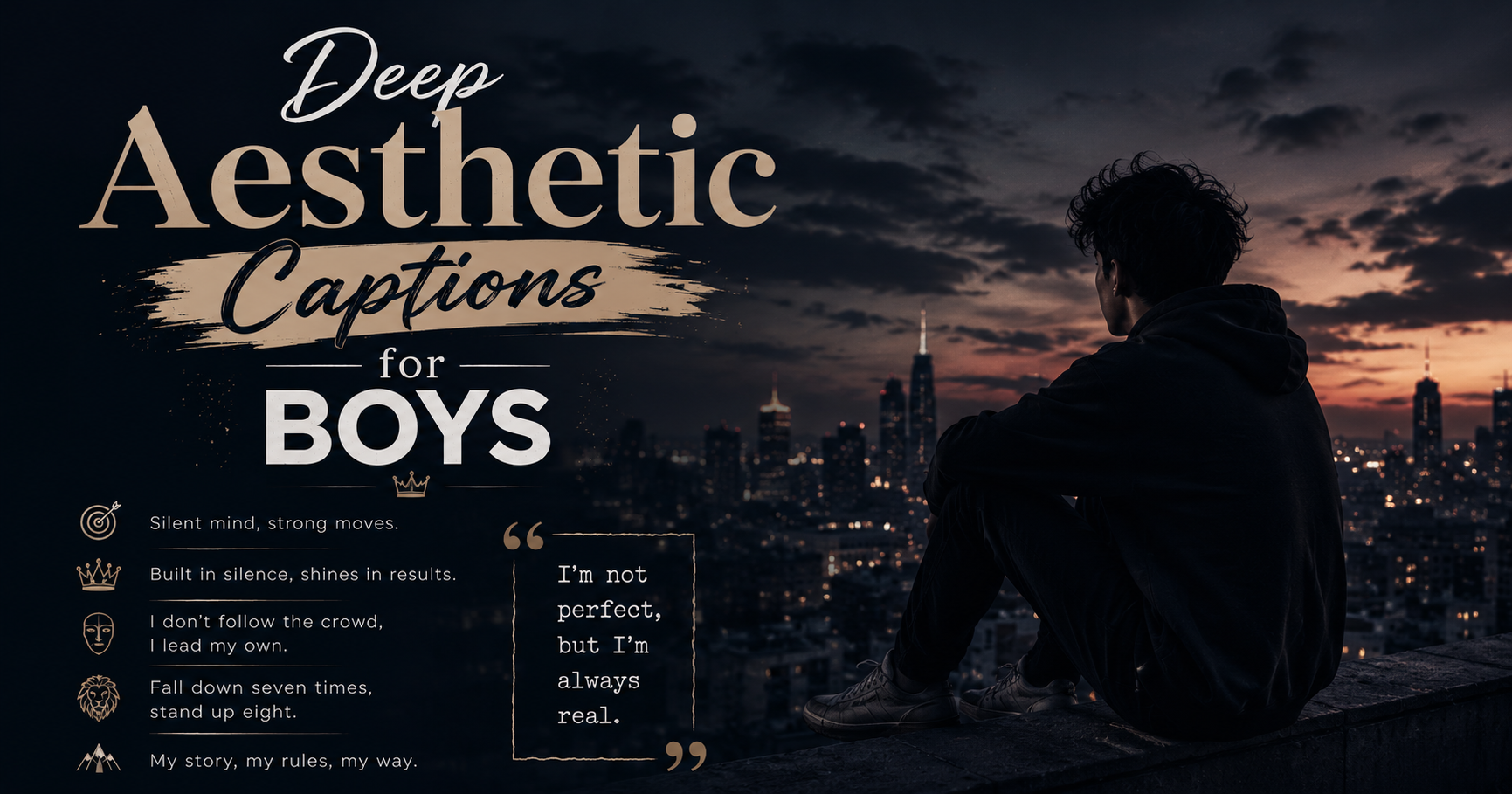 Deep Aesthetic Captions for Boys 🌆