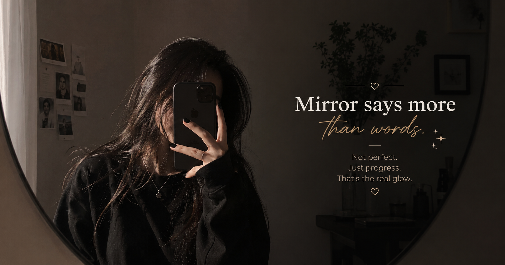Deep Aesthetic Mirror Selfie Captions 🪞