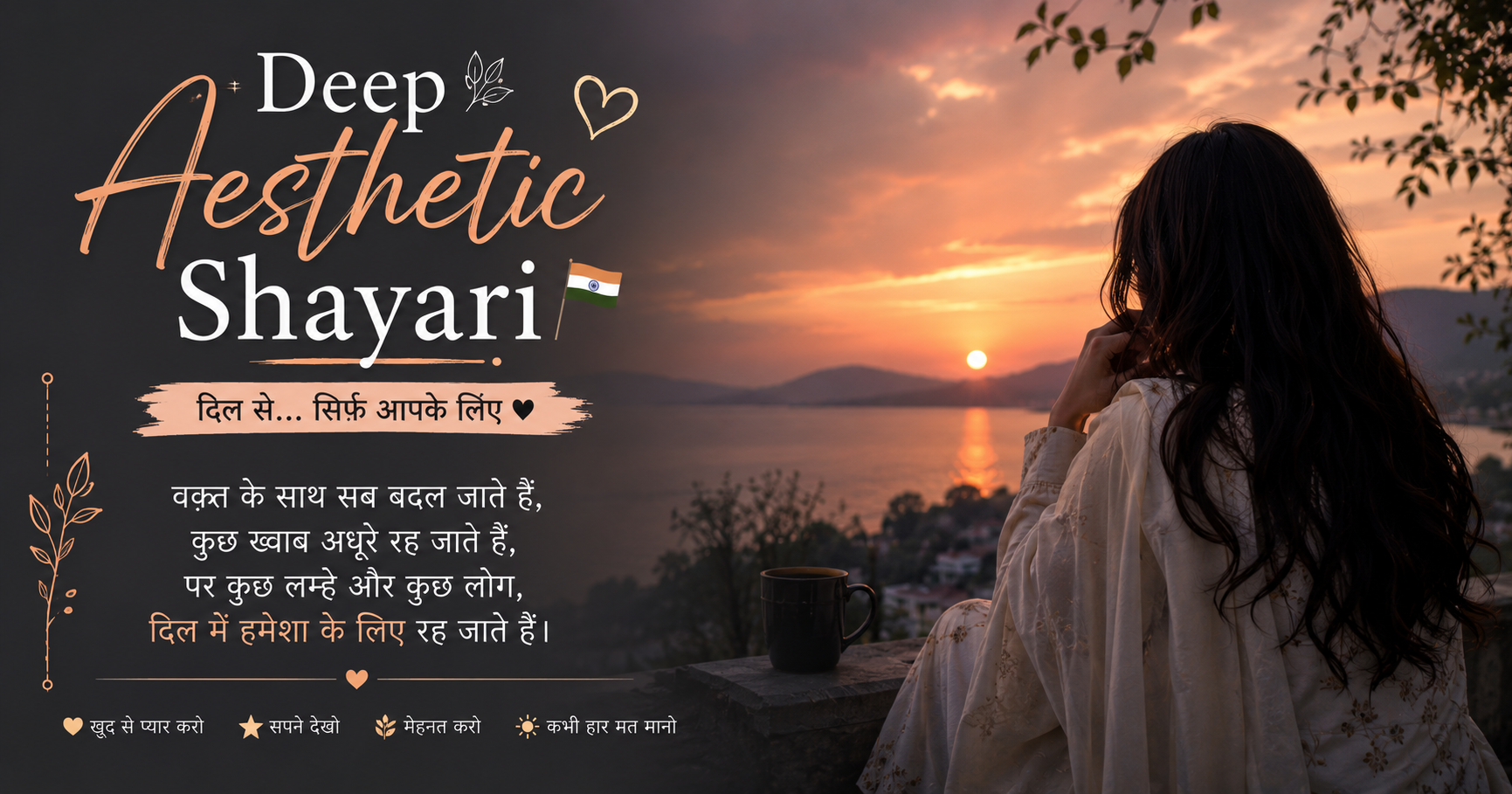 Deep Aesthetic Shayari (Hindi) — For Indian Audience 🇮🇳
