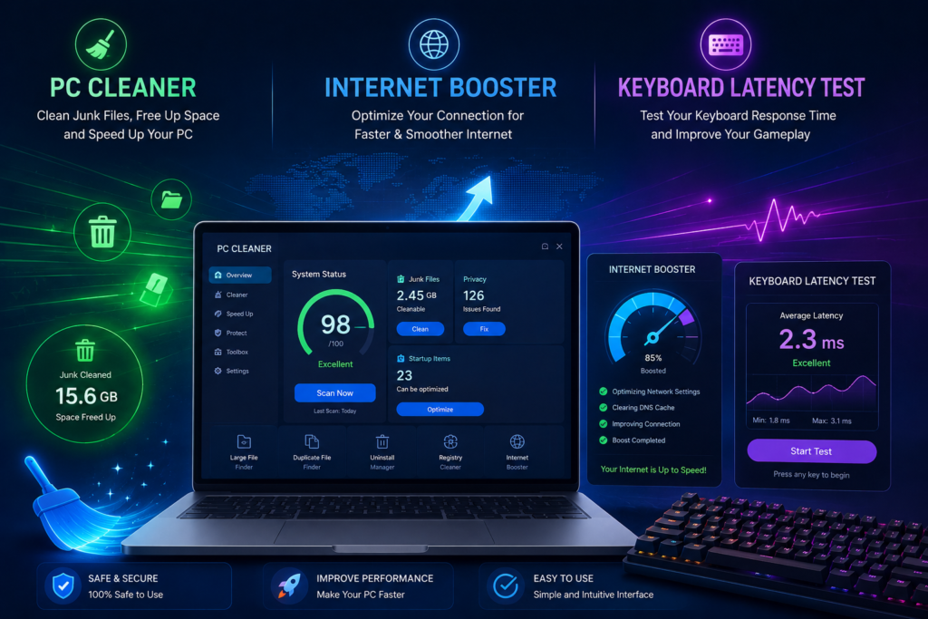 PC Cleaner, Internet Booster, and Keyboard Latency: Simple Ways to Improve Your Computer Experience