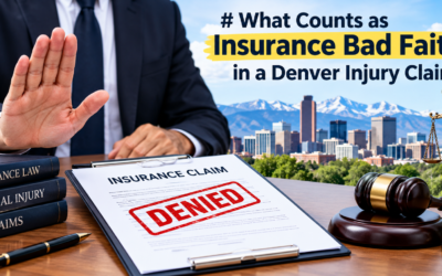 What Counts as Insurance Bad Faith in a Denver Injury Claim?