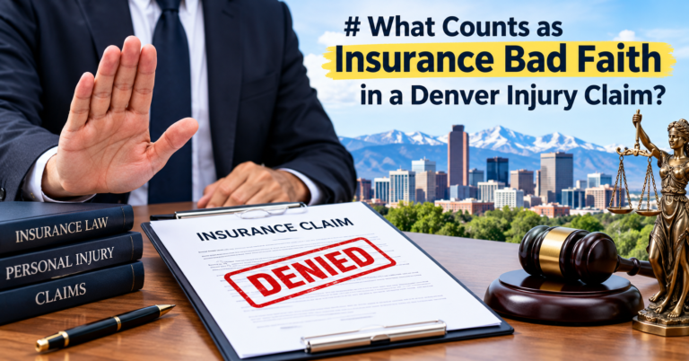 What Counts as Insurance Bad Faith in a Denver Injury Claim?